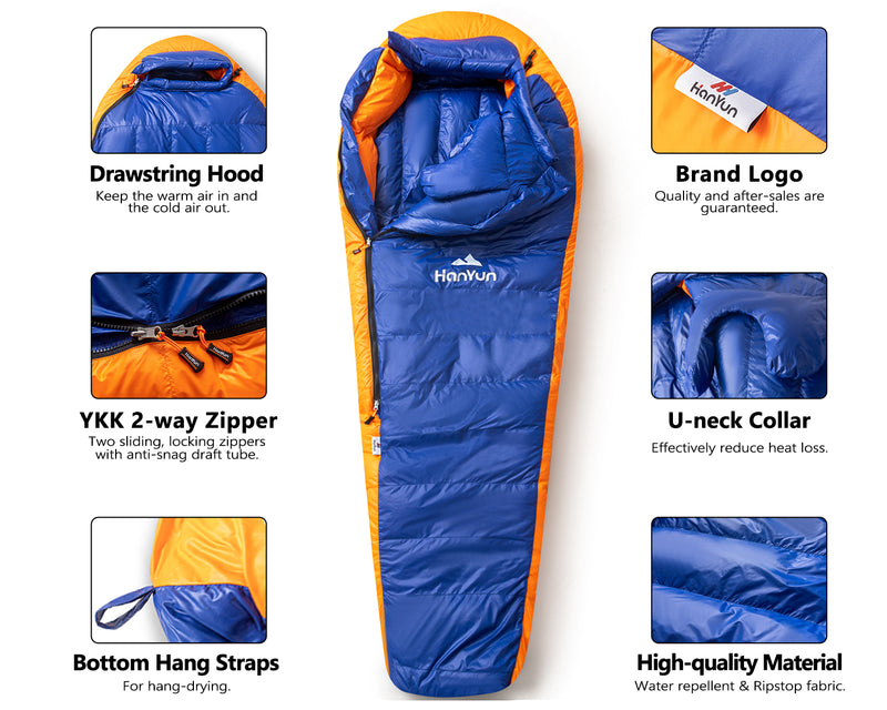 Load image into Gallery viewer, Orange Down Sleeping Bag
